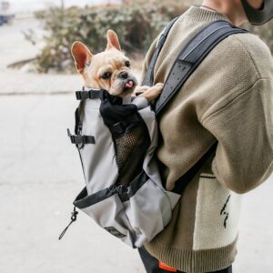 Dog Carrier Backpack for Small and Medium Dogs, Breathable Double Shoulder Pet Travel Bag, S to XL