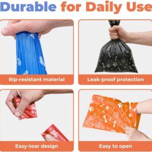 Leak Resistant Dog Poop Bags, Rip Resistant Waste Bags for All Dog Breeds
