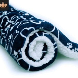 Soft Coral Fleece Pet Blanket, Cute Print Cat and Dog Mat in 4 Sizes