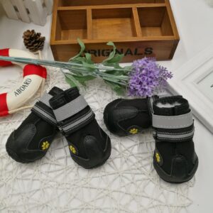 Waterproof Dog Shoes with Non Slip Sole, Adjustable Dog Boots for Snow, Rain and Hot Pavement