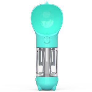 3 in 1 Portable Pet Water Bottle with Food Box and Waste Bag Storage for Dogs and Cats