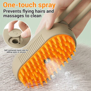 3 in 1 Electric Steam Pet Brush, Detangling Massage Comb for Cats and Dogs