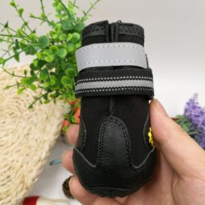 Waterproof Dog Shoes with Non Slip Sole, Adjustable Dog Boots for Snow, Rain and Hot Pavement