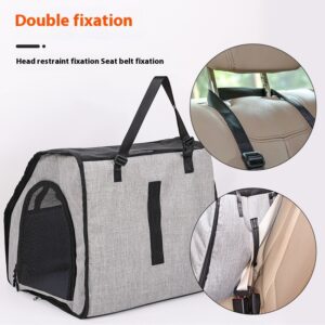 Foldable Dog Car Seat, Waterproof Pet Booster Seat with Safety Tether and Sturdy Frame