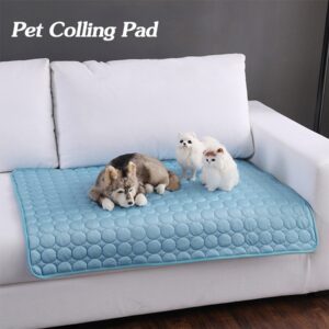 Pet Cooling Mat for Dogs and Cats, Ice Silk Summer Sleeping Pad, No Water or Gel Needed