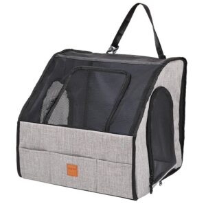 Foldable Dog Car Seat, Waterproof Pet Booster Seat with Safety Tether and Sturdy Frame