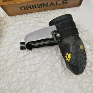 Waterproof Dog Shoes with Non Slip Sole, Adjustable Dog Boots for Snow, Rain and Hot Pavement