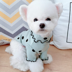 Polka Dot Turtleneck Dog Shirt, Soft Cotton Base Layer for Small and Large Dogs
