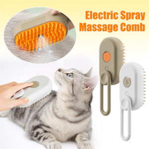 3 in 1 Electric Steam Pet Brush, Detangling Massage Comb for Cats and Dogs