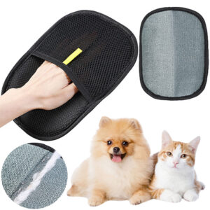 Pet Grooming Glove, Deshedding Hair Remover Mitt for Dogs, Cats and Rabbits