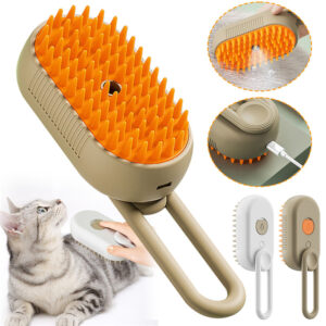 3 in 1 Electric Steam Pet Brush, Detangling Massage Comb for Cats and Dogs