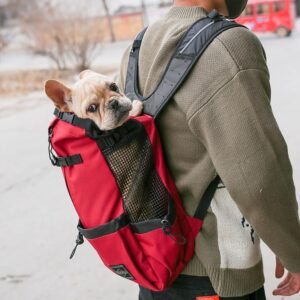 Dog Carrier Backpack for Small and Medium Dogs, Breathable Double Shoulder Pet Travel Bag, S to XL