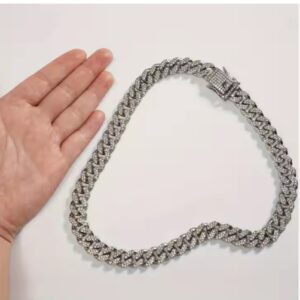 Sparkling Rhinestone Dog Chain Collar, Adjustable Alloy Choker for Dogs and Cats