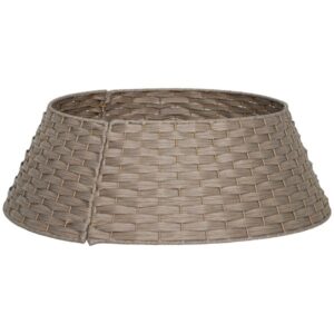 Woven Christmas Tree Collar, Rustic Tree Stand Cover for Trees up to 106 Inches