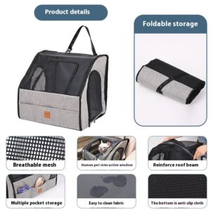 Foldable Dog Car Seat, Waterproof Pet Booster Seat with Safety Tether and Sturdy Frame