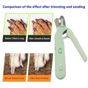 2 in 1 LED Pet Nail Clipper and Grinder, Rechargeable Dog and Cat Nail Trimmer