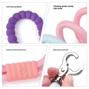 Shock Absorbing Dog Leash for Small and Medium Dogs, 100cm Walking Lead with Neck Loop