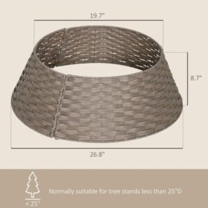 Woven Christmas Tree Collar, Rustic Tree Stand Cover for Trees up to 106 Inches