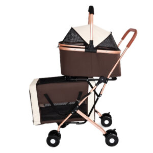 3 in 1 Double Layer Pet Stroller for Small and Medium Dogs and Cats