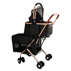 3 in 1 Double Layer Pet Stroller for Small and Medium Dogs and Cats